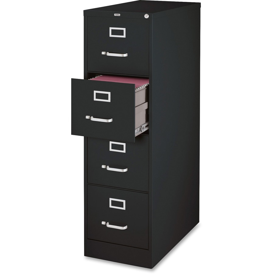 Lorell Vertical File Cabinet 18 X 265 X 52 4 X Drawers For File Legal Vertical Lockable Ball Bearing Suspension Heavy Duty Black with regard to measurements 900 X 900