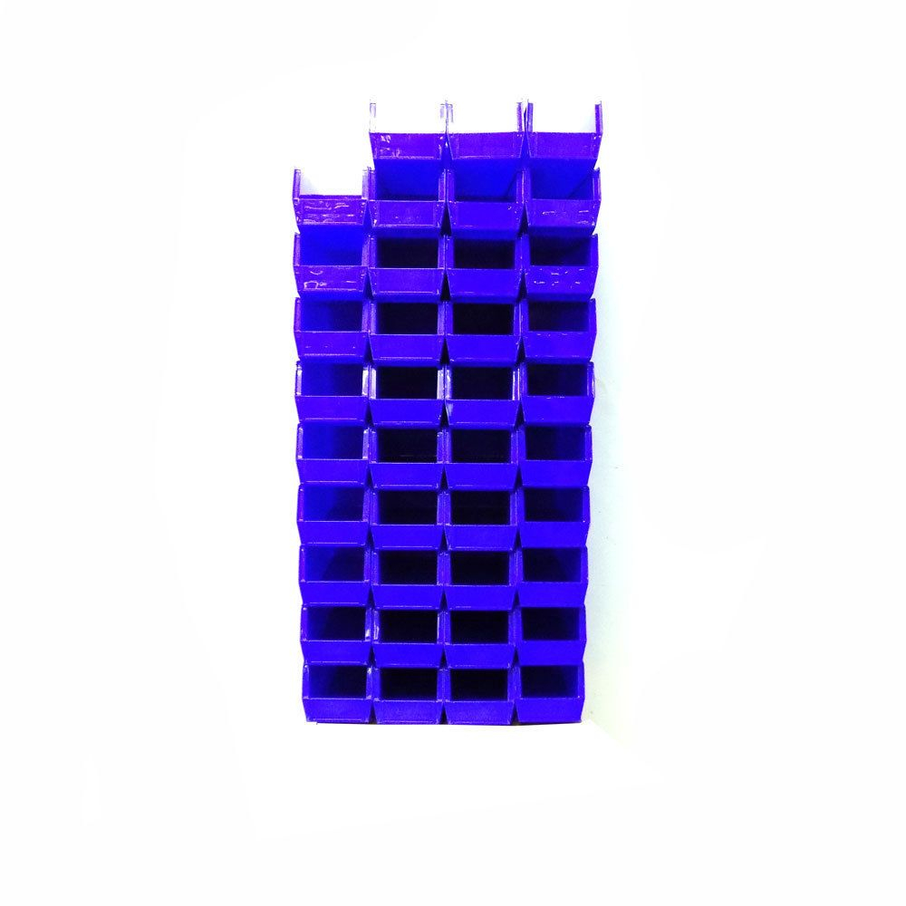 Lot Of 39 Uline S 12418 Blue Plastic Stackable Bins 15l X 5 12w for dimensions 1000 X 1000