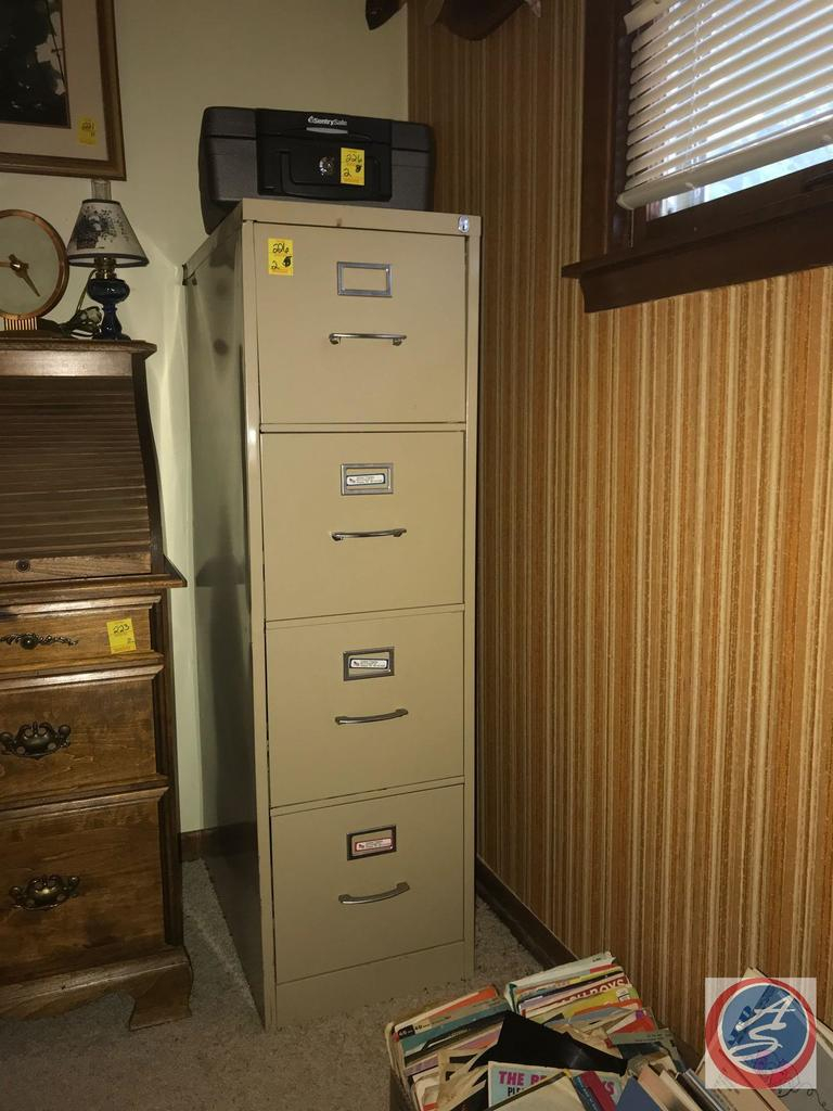 Lot Sentry Safe And 4 Drawer Metal File Cabinet Proxibid Auctions in size 768 X 1024