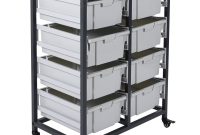 Luxor Double Row Mobile Bin Storage Unit Large Bins Mbs Dr 8l within dimensions 2000 X 2000