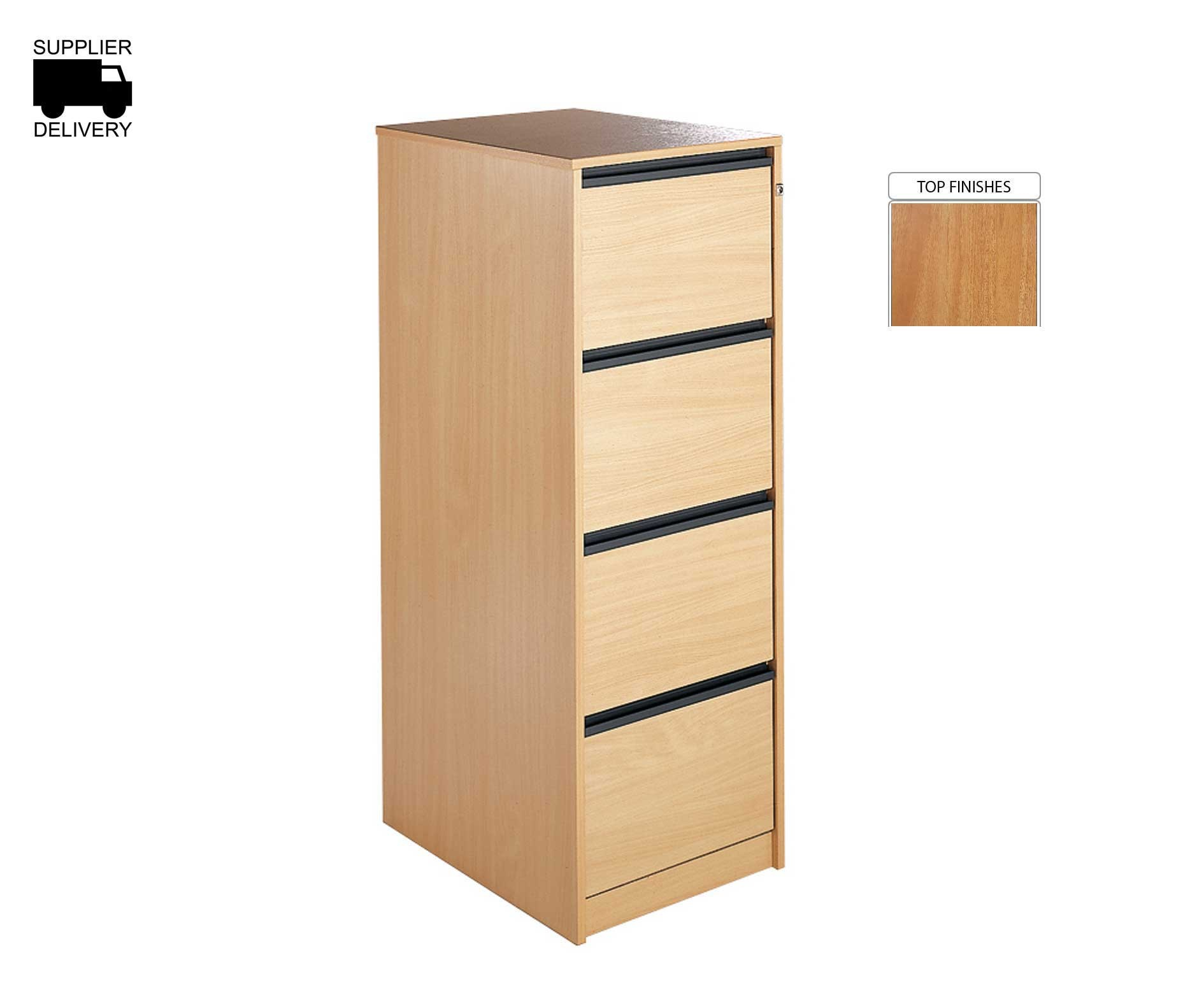 Maestro 4 Drawer Filing Cabinet Oak Effect inside proportions 1890 X 1540