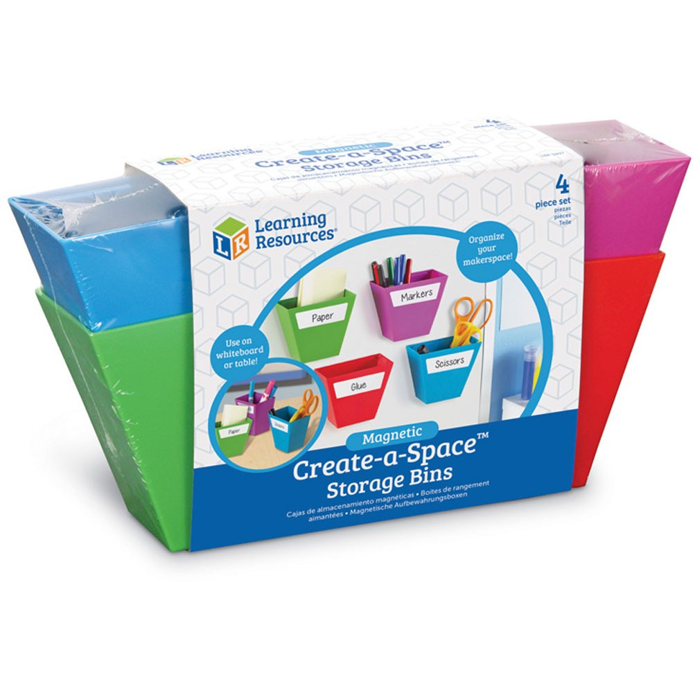Magnetic Create Space Storage Bins Ler3807 Learning Resources within measurements 1000 X 1000