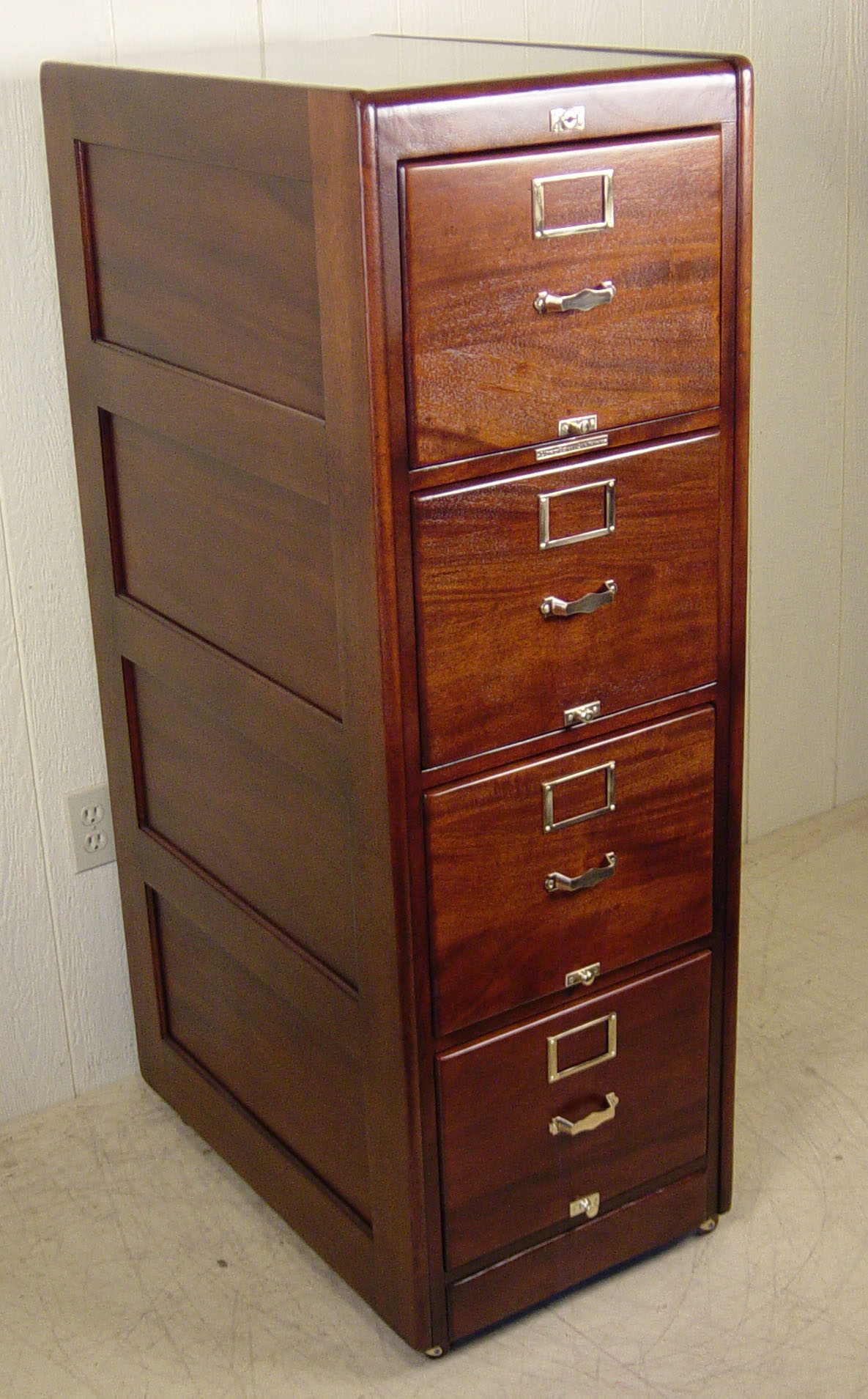 Mahogany 4 Drawer File Cabinet for size 1185 X 1909