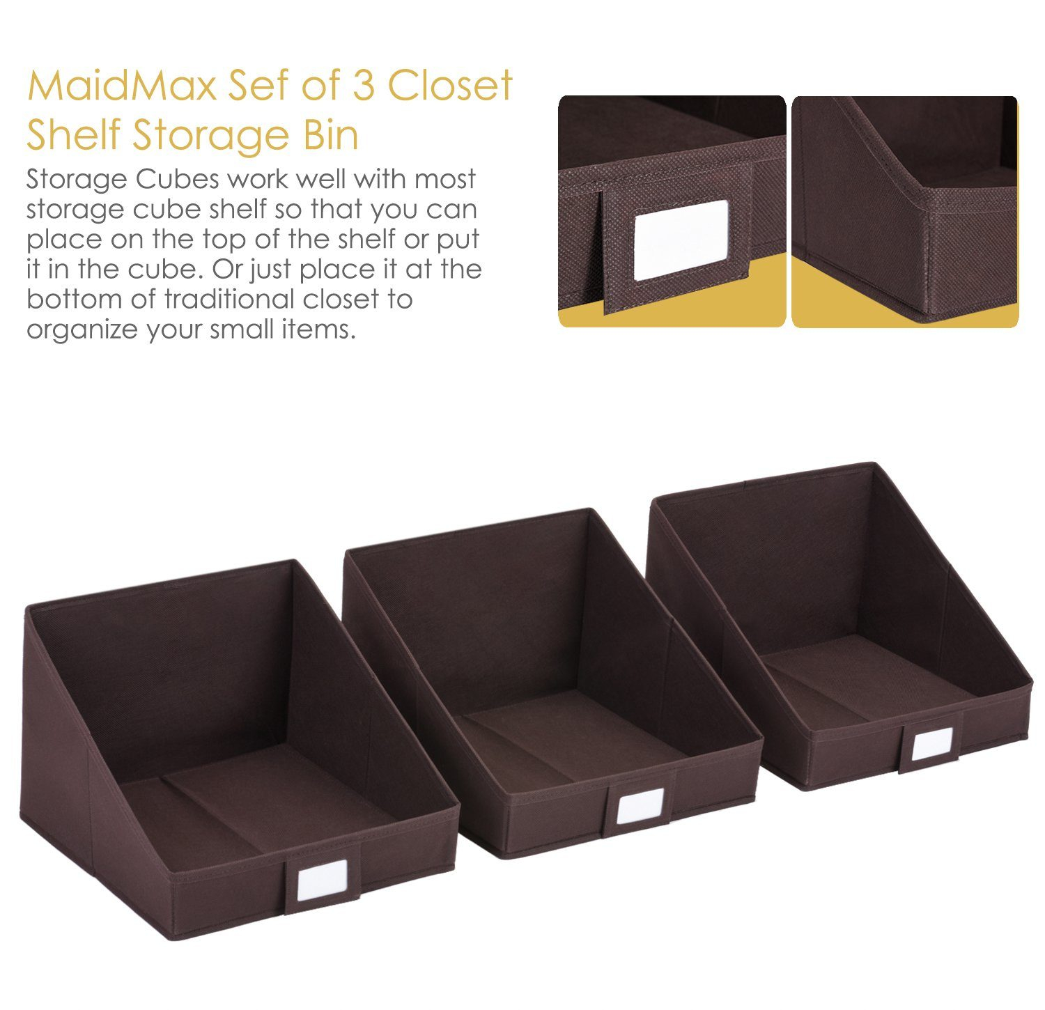 Maidmax Closet Shelf Storage Bin Organizer Label Holder Sloped Cut for measurements 1500 X 1450