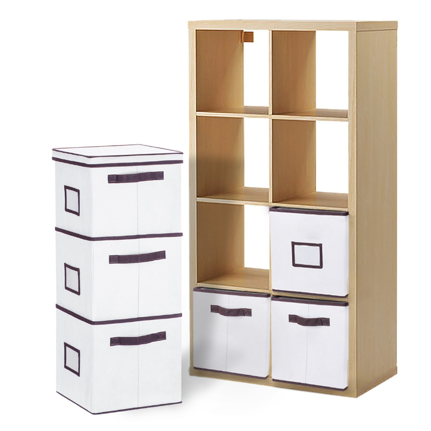 Maidmax Stackable Storage Cubes Bins With Label Holder And Dual for proportions 1500 X 1500