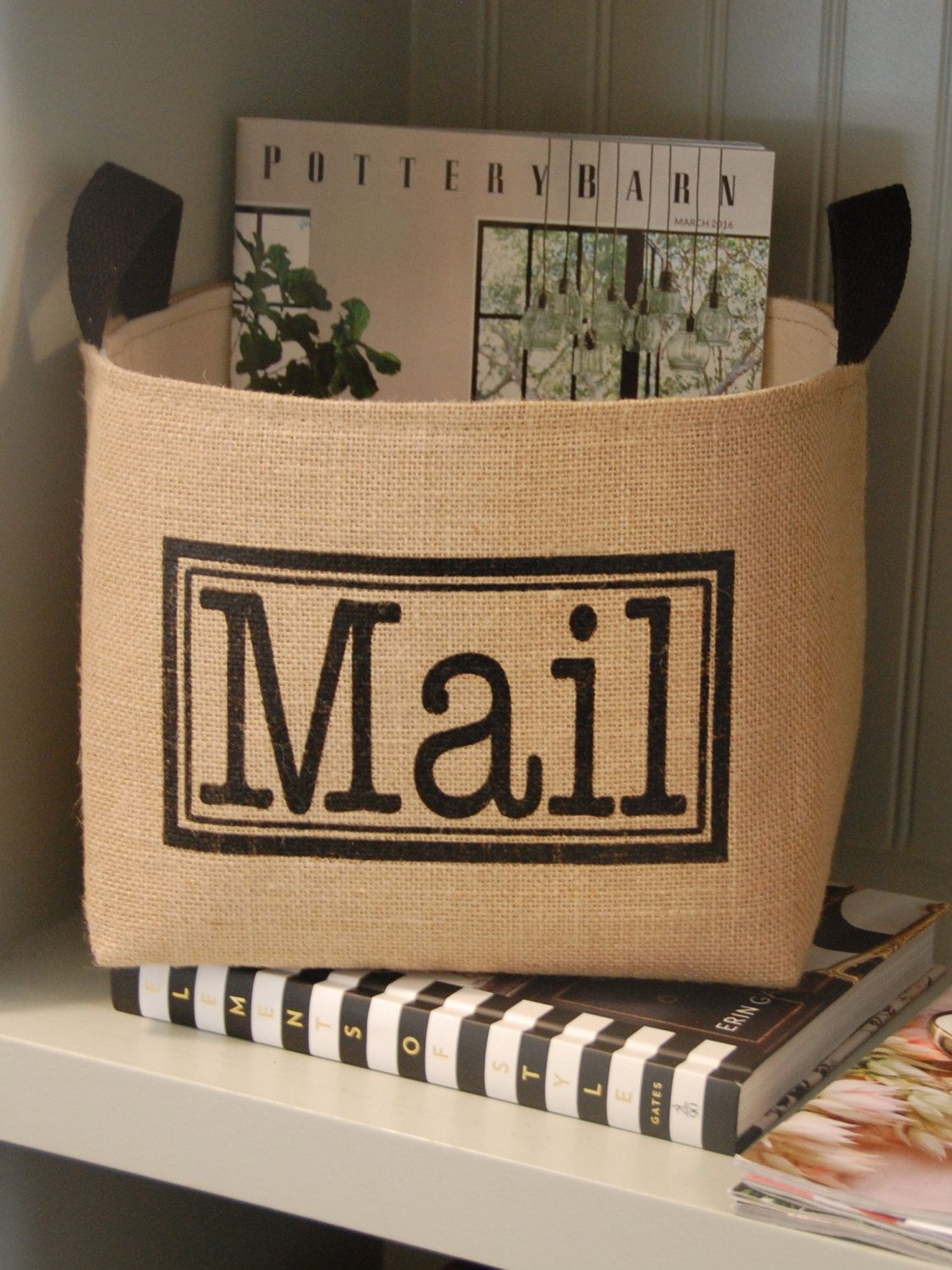 Mail Burlap Organizing Bucket Awesome Decor Fabric Storage with regard to proportions 1125 X 1500