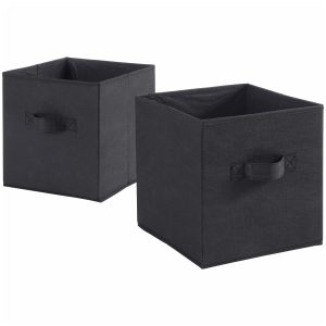 Mainstays Collapsible Fabric Cube Storage Bins 105 X 105 Set throughout proportions 2400 X 2400