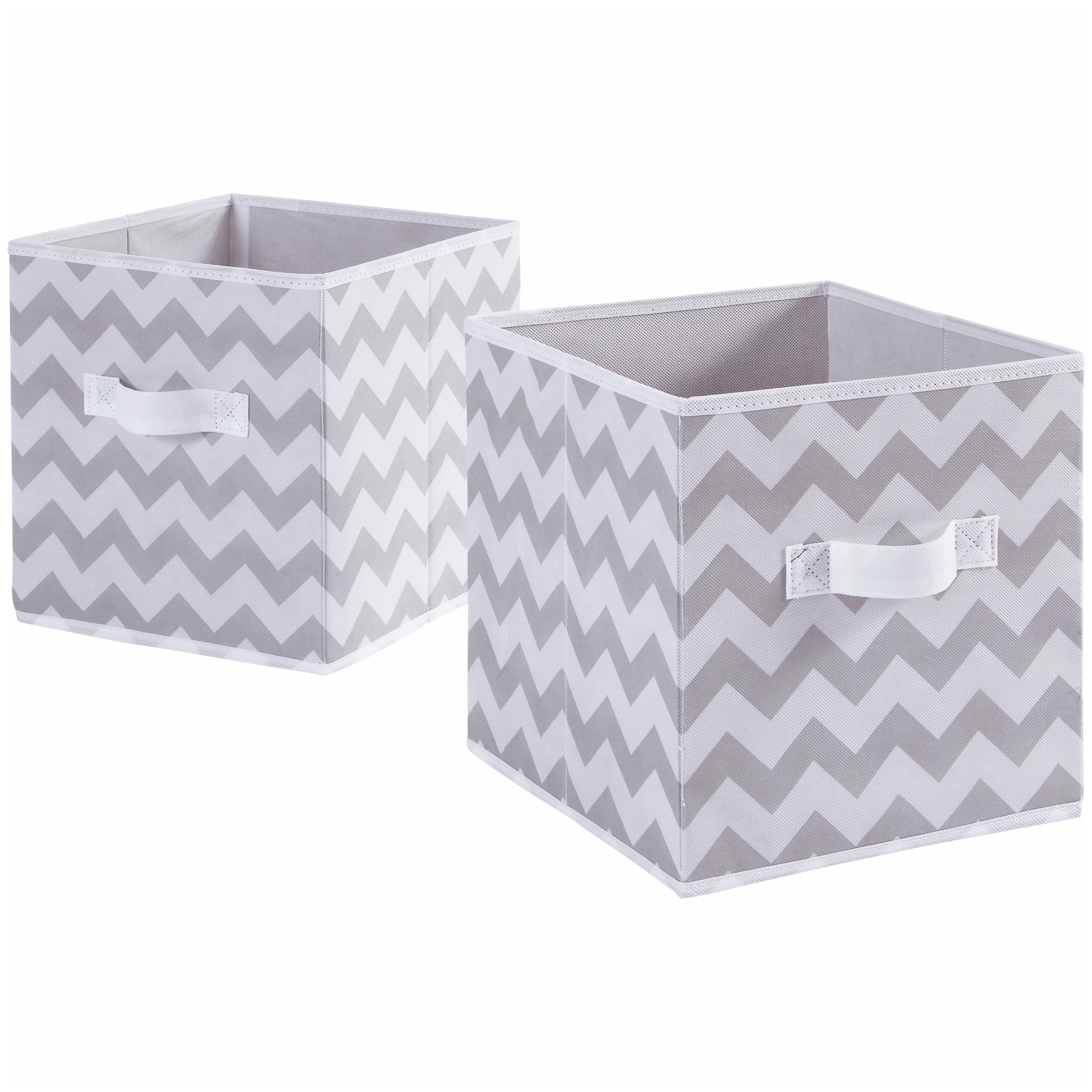 Mainstays Collapsible Fabric Storage Cube Set Of 2 Multiple throughout measurements 2400 X 2400