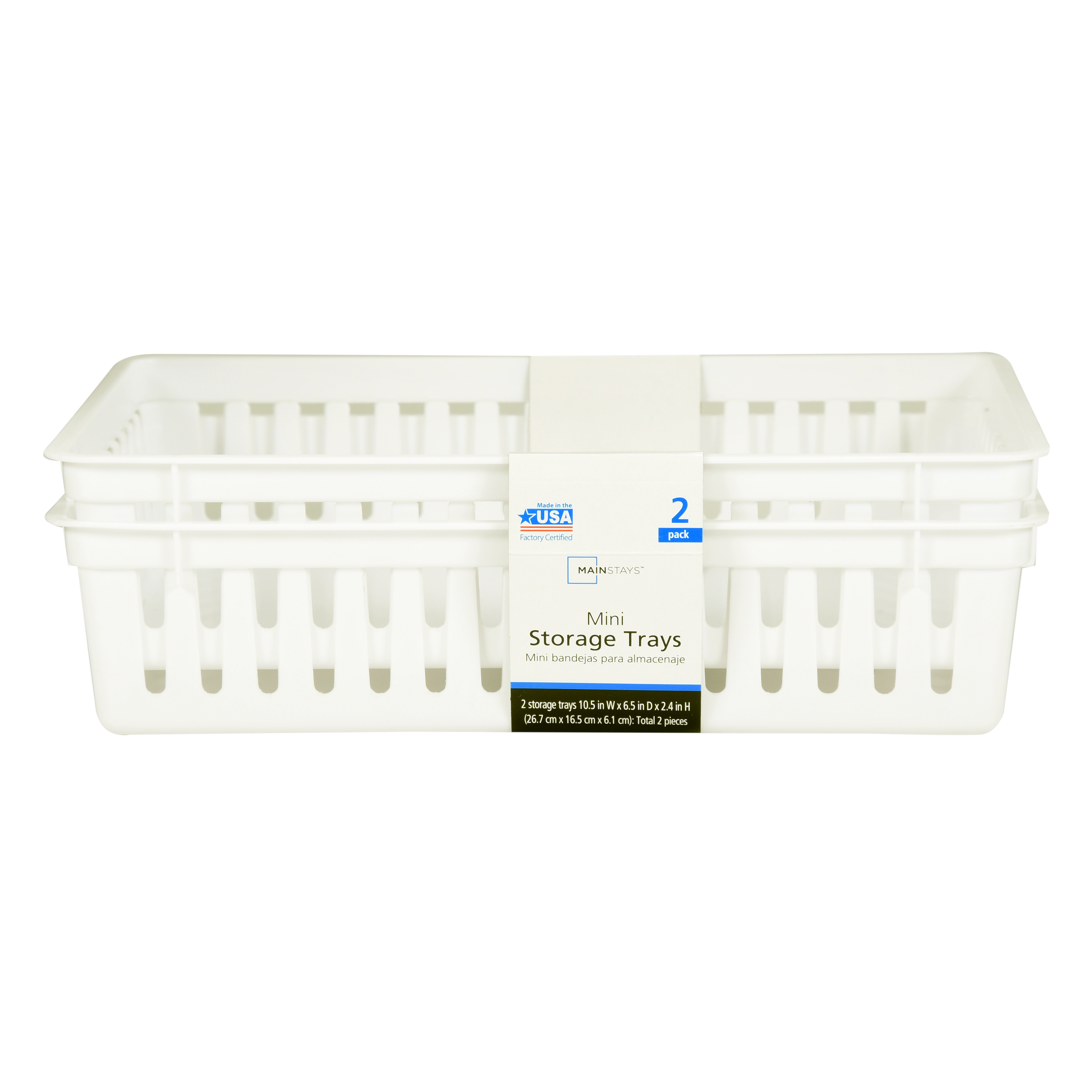 Mainstays Mini Rectangle Bins 2 Count Walmart in proportions 4479 X 4479