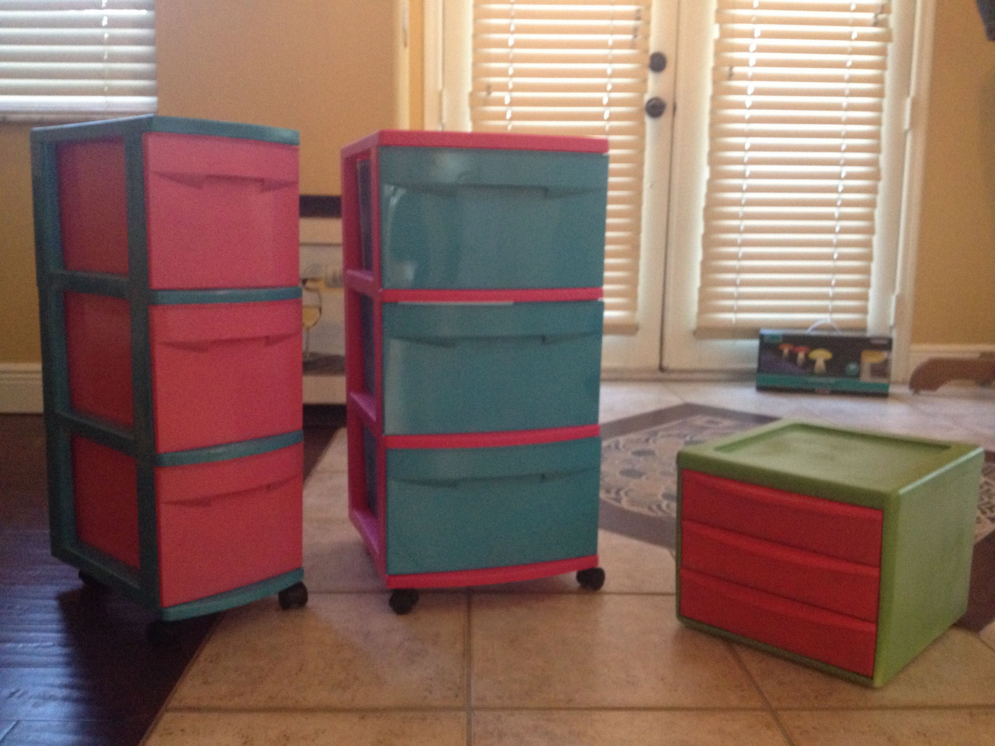 Make Plastic Storage Bins More Attractive Spray Painting Them pertaining to size 3264 X 2448