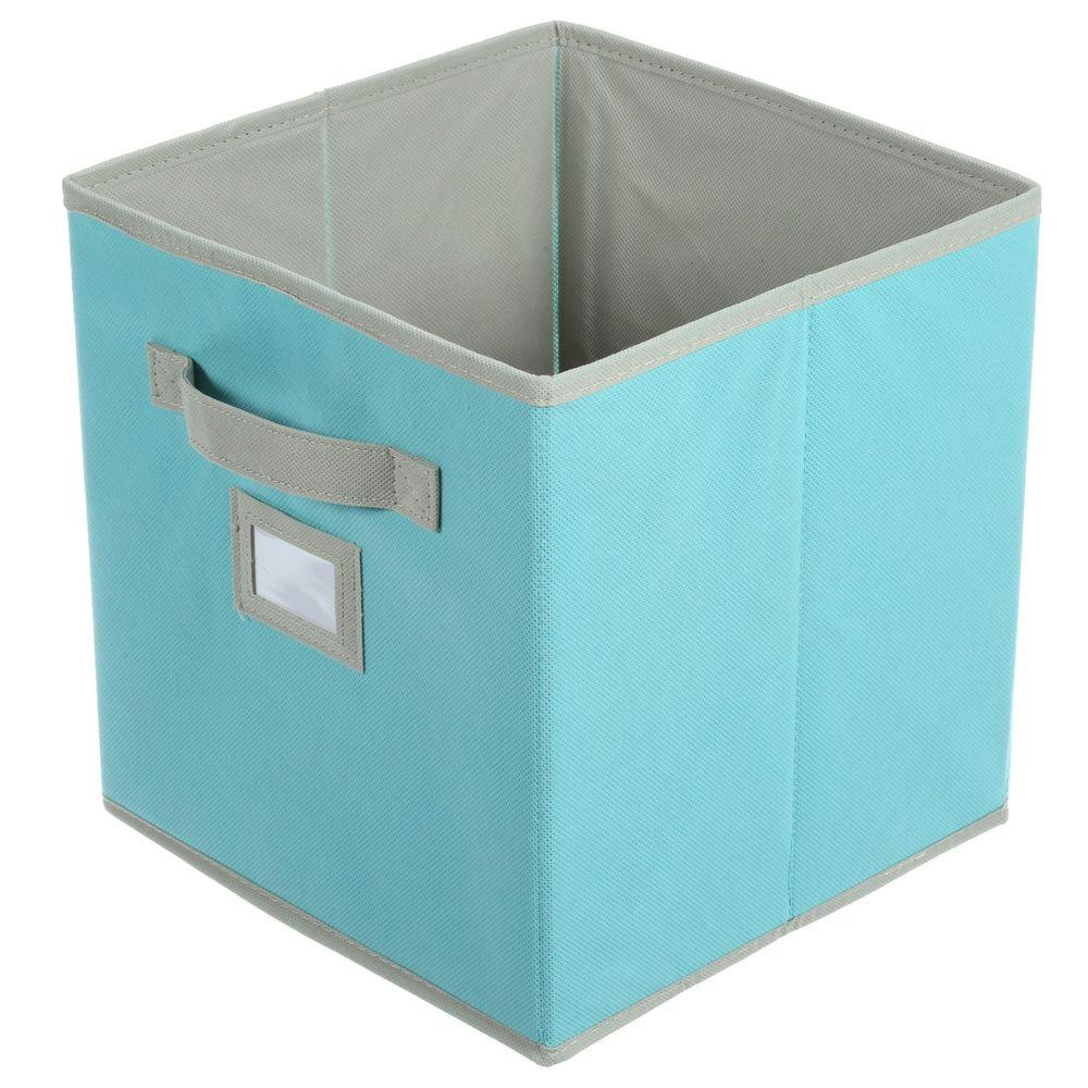 Martha Stewart Living 10 12 In X 11 In Lagoon Blue Fabric Drawer within sizing 1000 X 1000