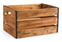 Medium Wood Storage Bin With Metal Accents Products Wood Storage throughout sizing 1500 X 2000