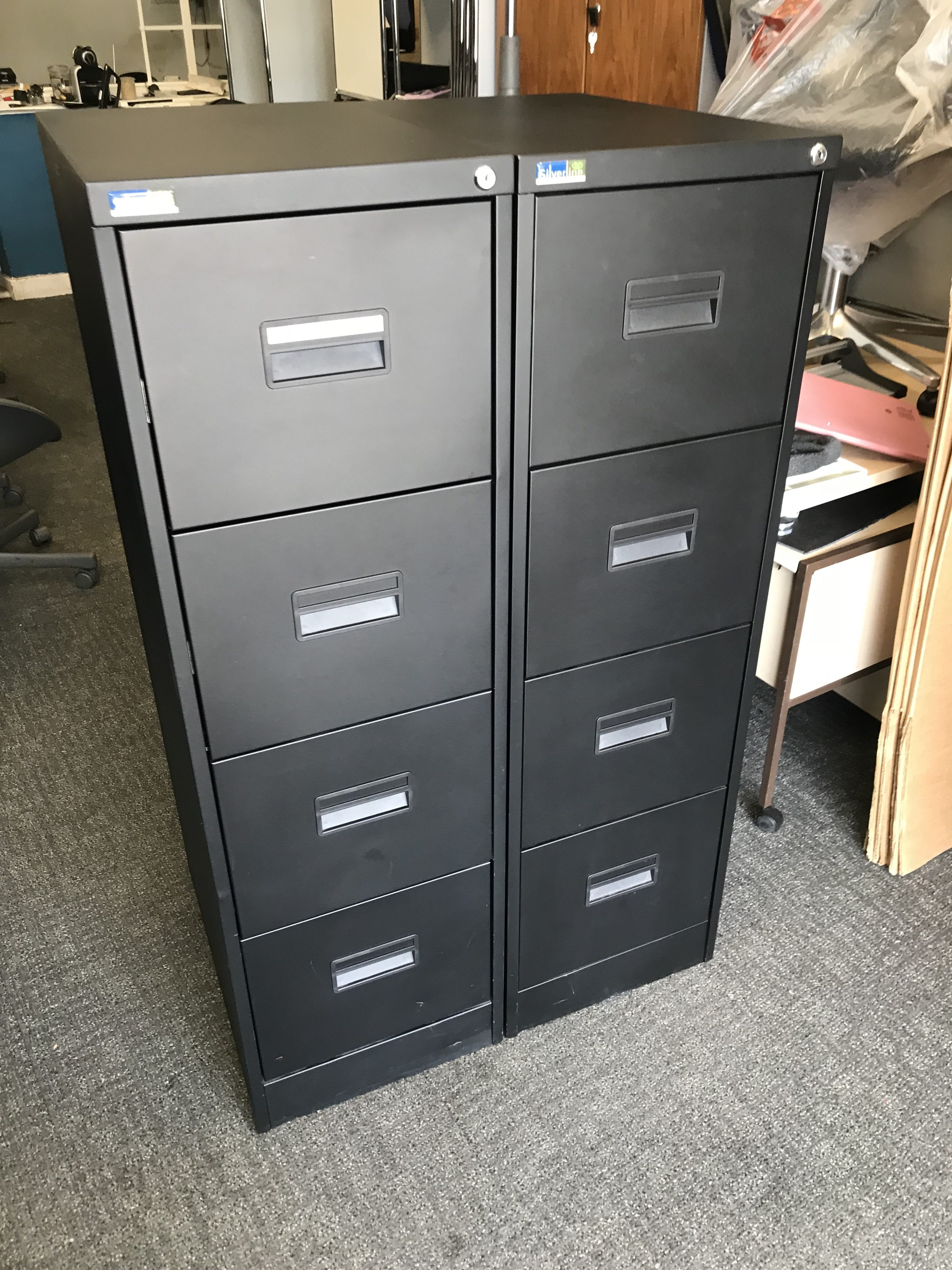 Metal 4 Drawer Matt Black A4 Filing Cabinet Storage Units throughout proportions 3024 X 4032