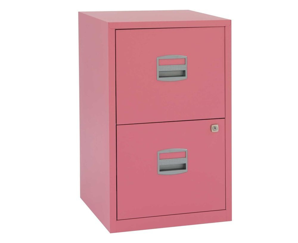 Metal Filing Cabinet Pink 2 Drawers Office Storage Locking Organizer with size 1000 X 815