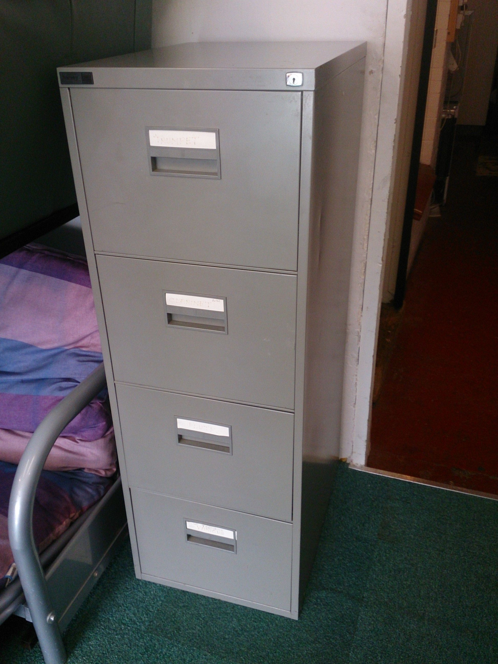 Metal Filing Cabinet With Some Inserts But With Out Keys 30 Home for size 1944 X 2592