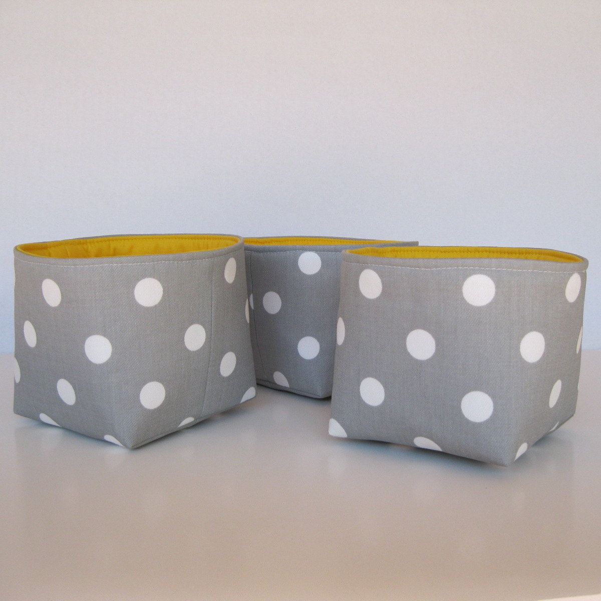Mini Fabric Storage Container Organizer Bins Set Of 3 Gray With for sizing 1200 X 1200
