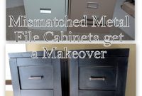 Mismatched Metal File Cabinets Get A Makeover Filing Cabinets throughout proportions 1201 X 1984