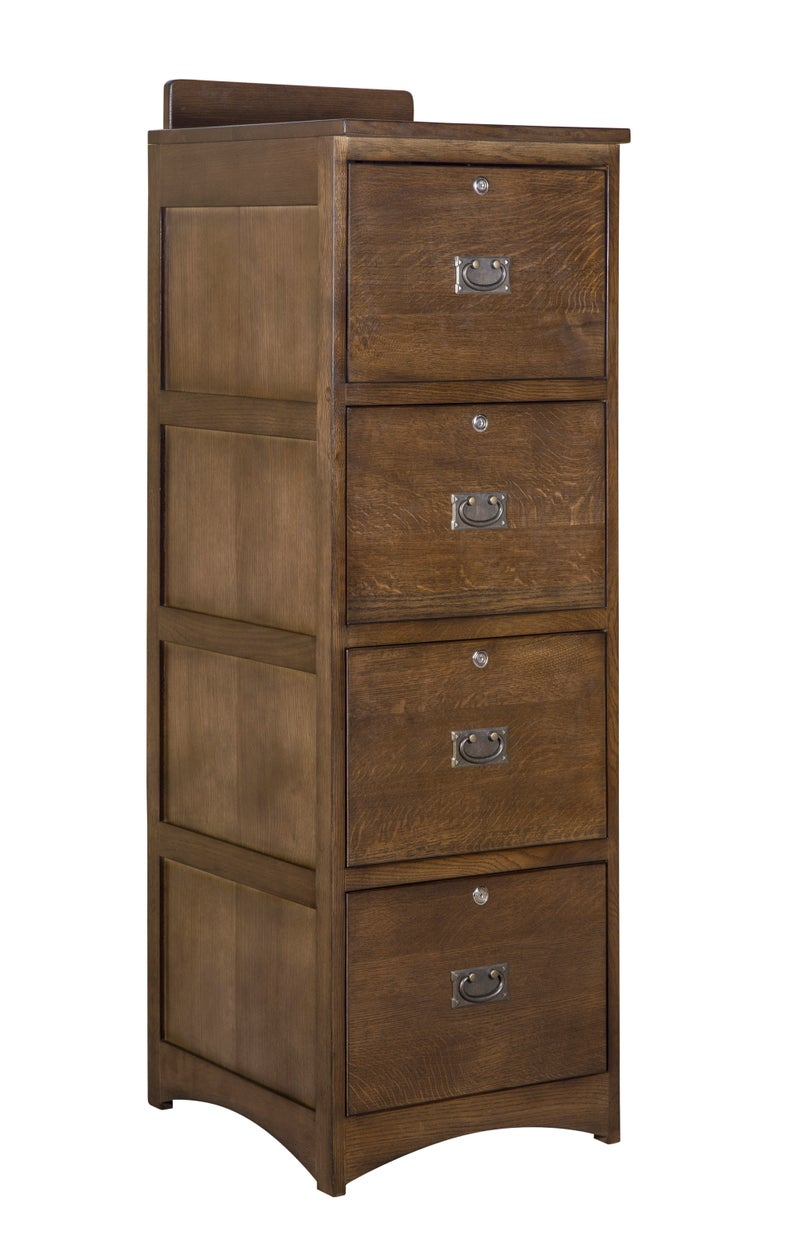 Mission Solid Quarter Sawn Oak 4 Drawer File Cabinet Walnut within dimensions 794 X 1237