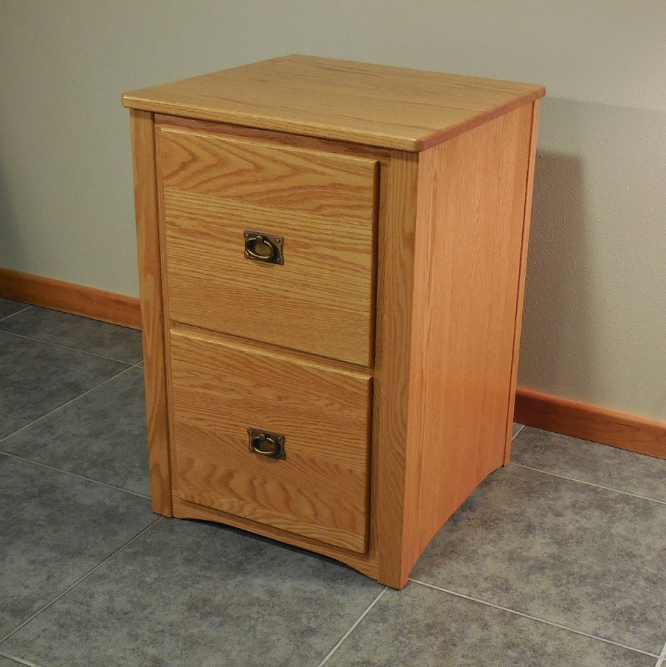 Mission Style Solid Oak 2 Drawer Filing Cabinet The Oak intended for dimensions 959 X 960