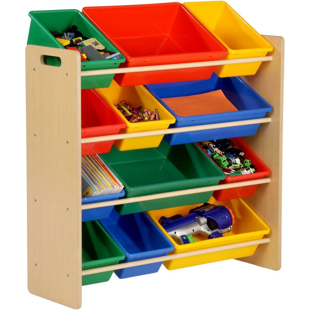 Mobile Toy Storage Organizer 12 Bins In Fun Colors Containers regarding dimensions 1000 X 1000