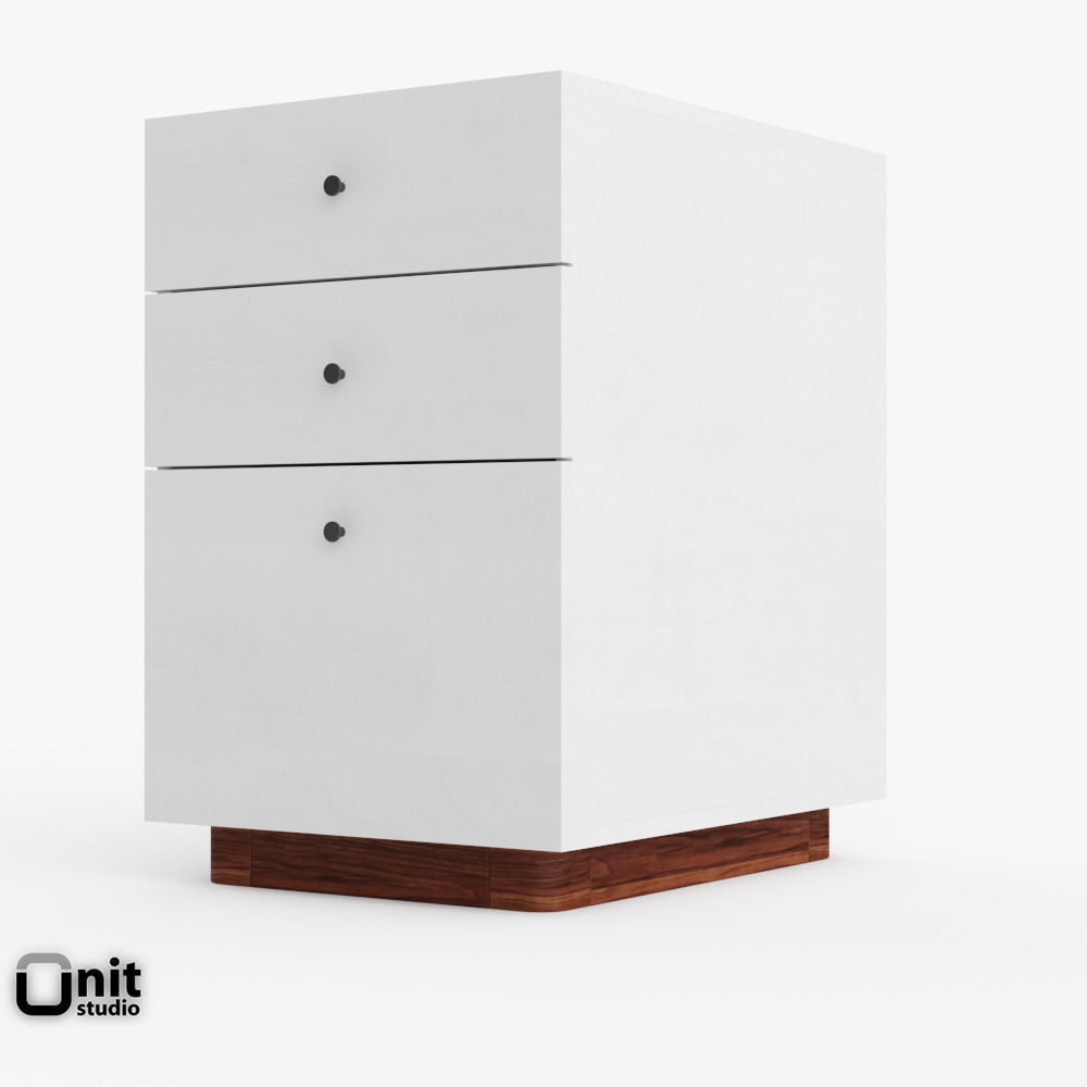 Modern File Cabinet West Elm 3d Model Cgtrader for dimensions 1000 X 1000