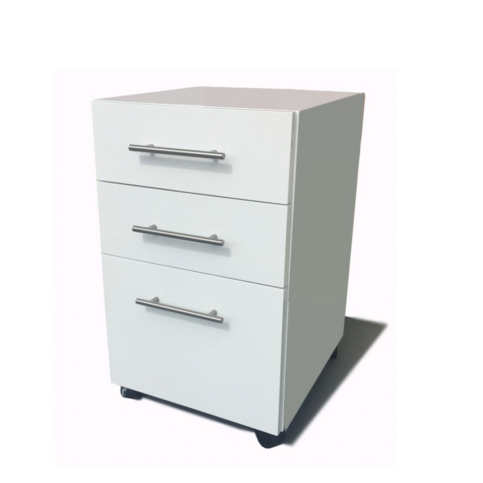Modern Mobile File Storage Cabinet In White Gloss Lacquer Finish for sizing 960 X 960