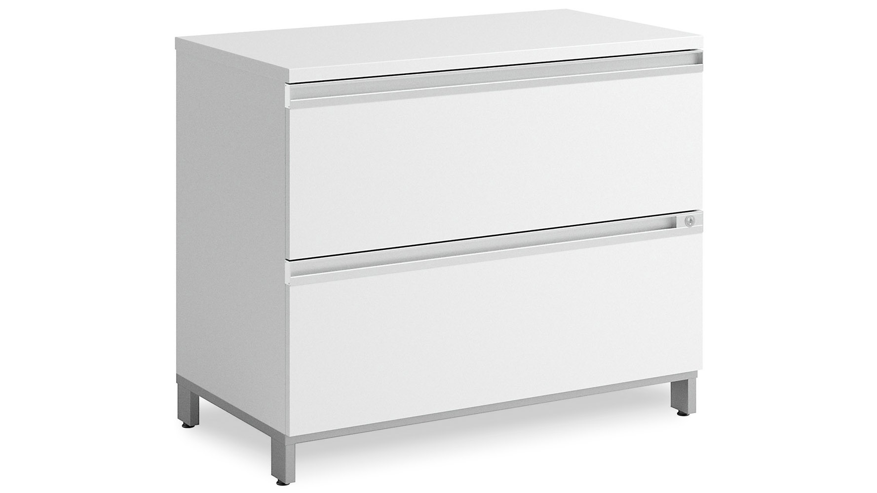 Modern Office Bbf Momentum 2 Drawer Lateral File Cabinet In White in size 1777 X 1000