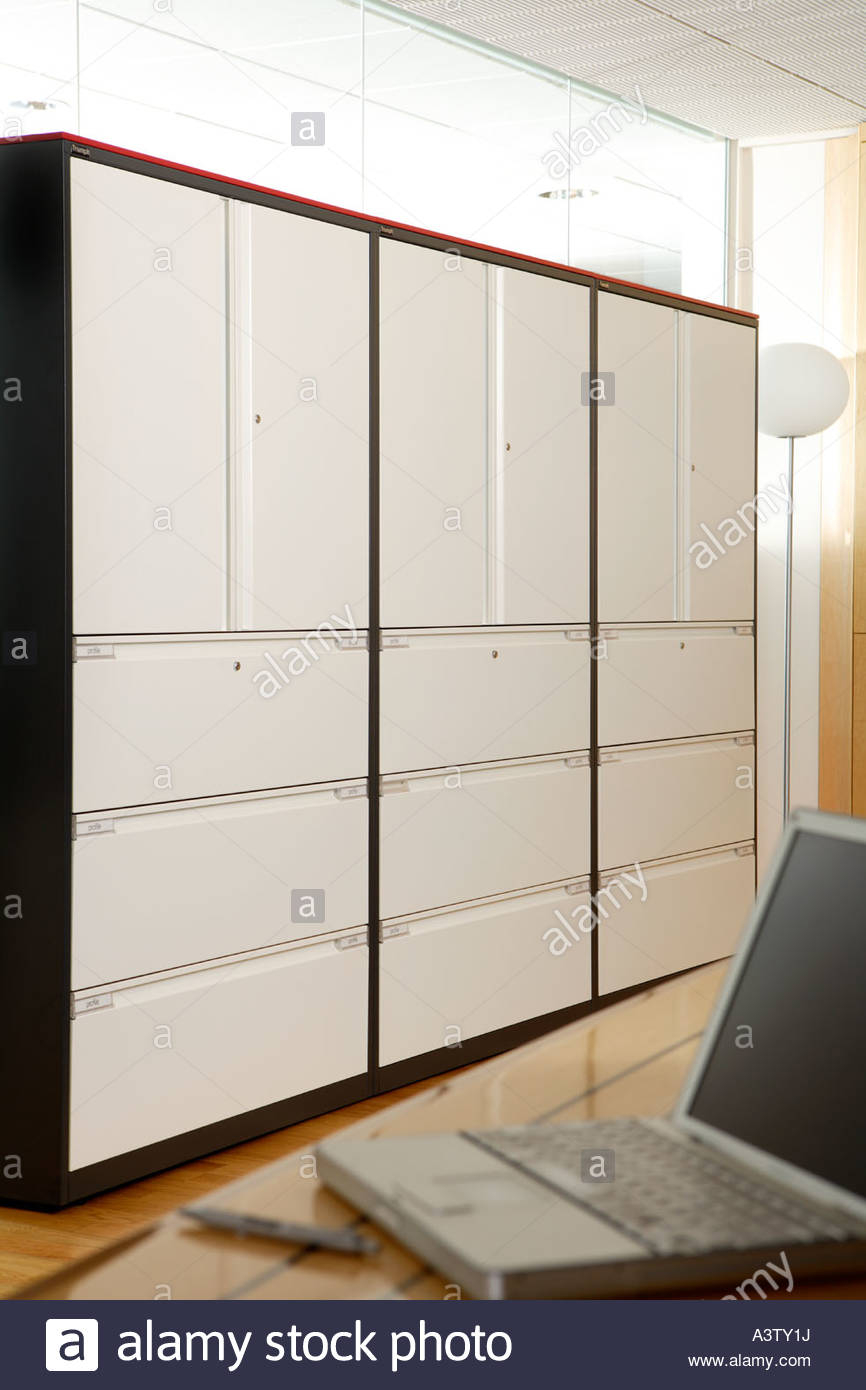 Modern Office Interior Empty Large Filing Cabinet And Storage Stock in dimensions 866 X 1390