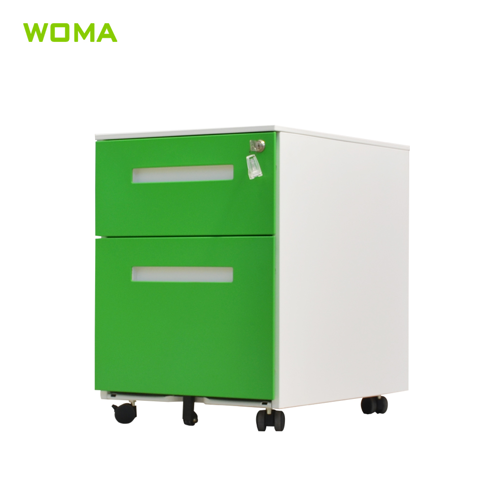 Modern Office Mobile 2 Drawer Steel Colorful File Cabinet Metal intended for size 1000 X 1000