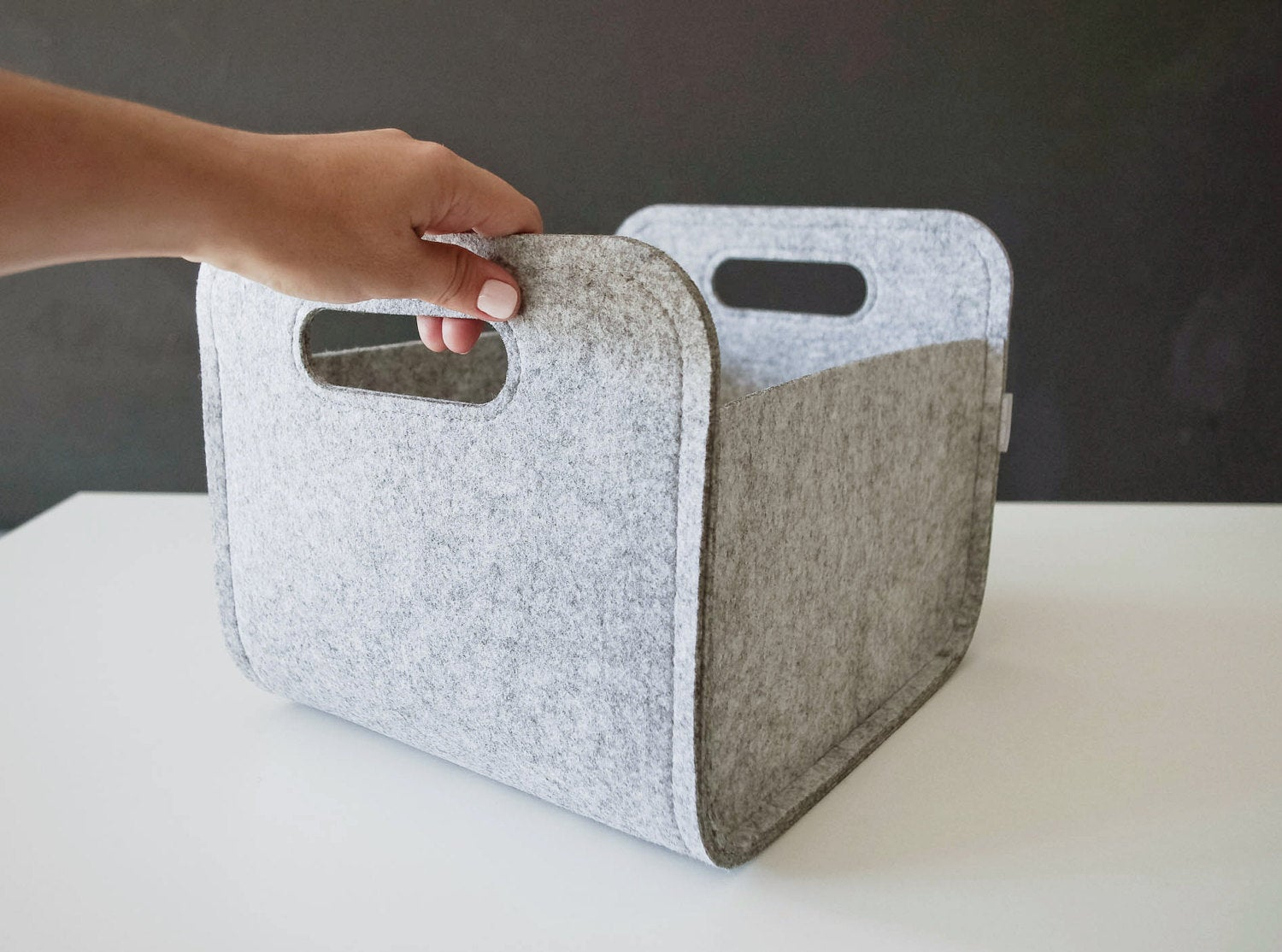 Modern Storage Basket Felt Storage Bin Household Storage Etsy inside sizing 1500 X 1114