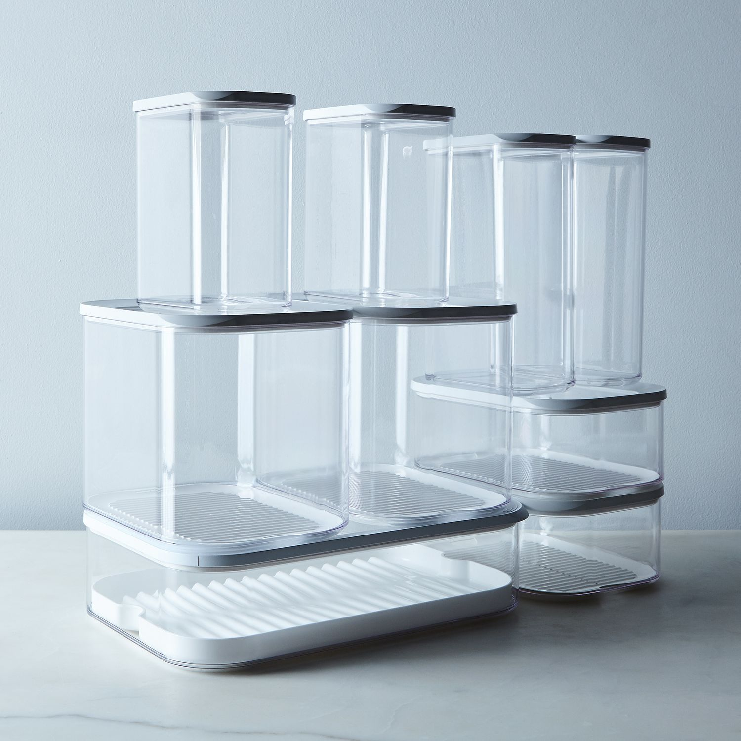 Modula Stackable Storage Containers Set Of 2 P L A C E S intended for proportions 1500 X 1500