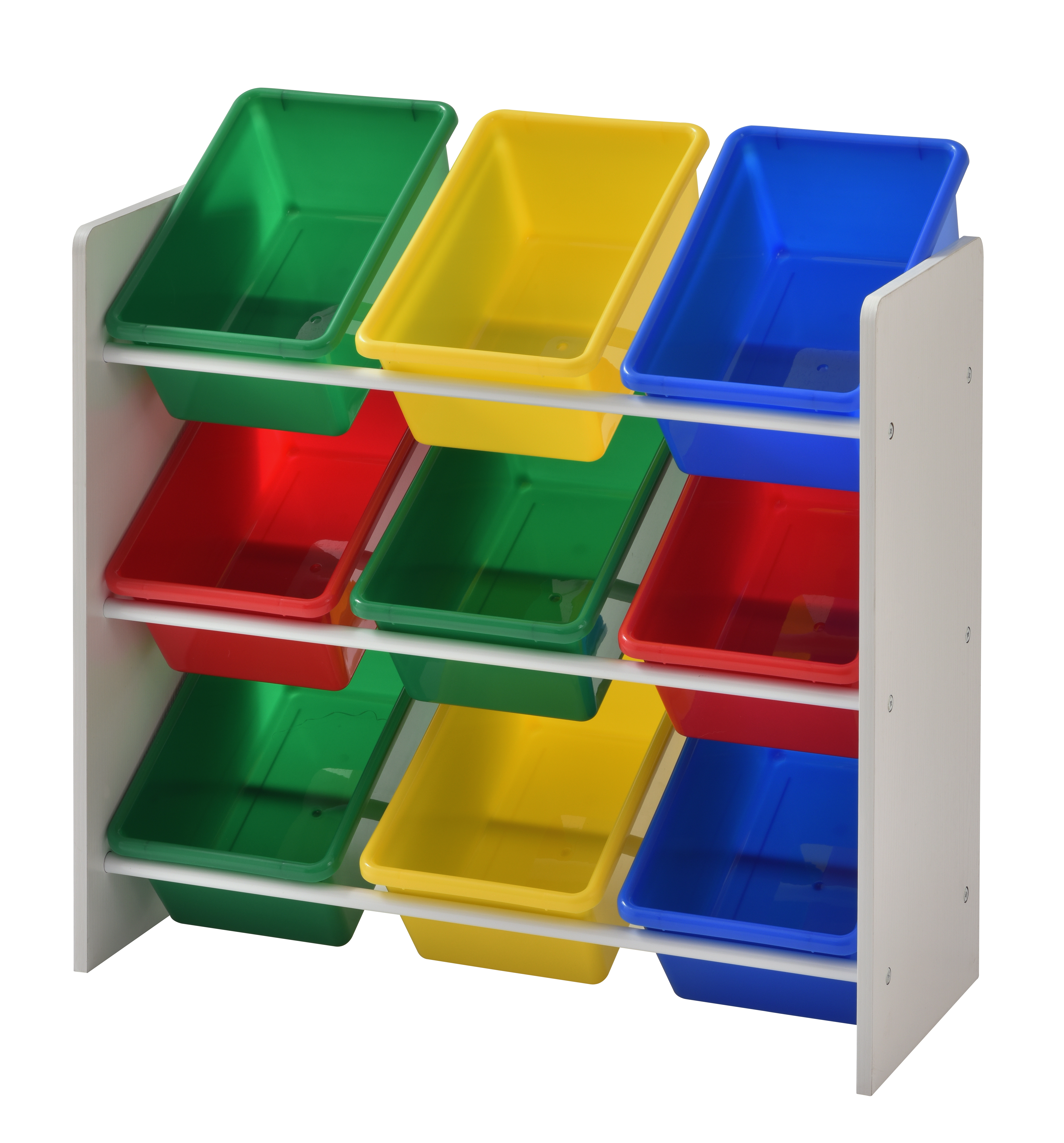 Muscle Rack Kids Storage Organizer With 9 Multi Color Bins Walmart intended for size 4504 X 4840