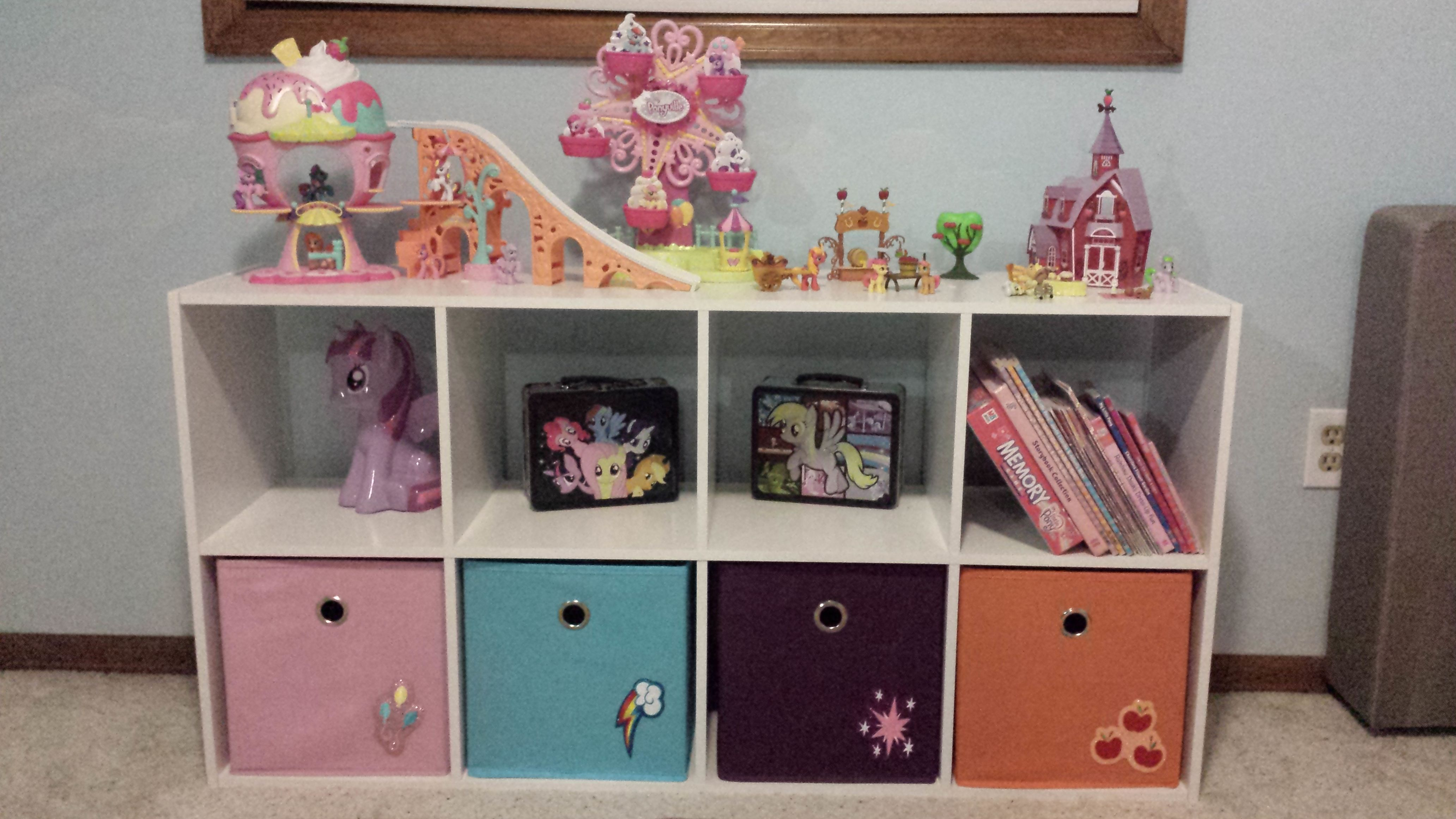 My Little Pony Shelf With Storage Bins And Books My Little Pony with proportions 4128 X 2322