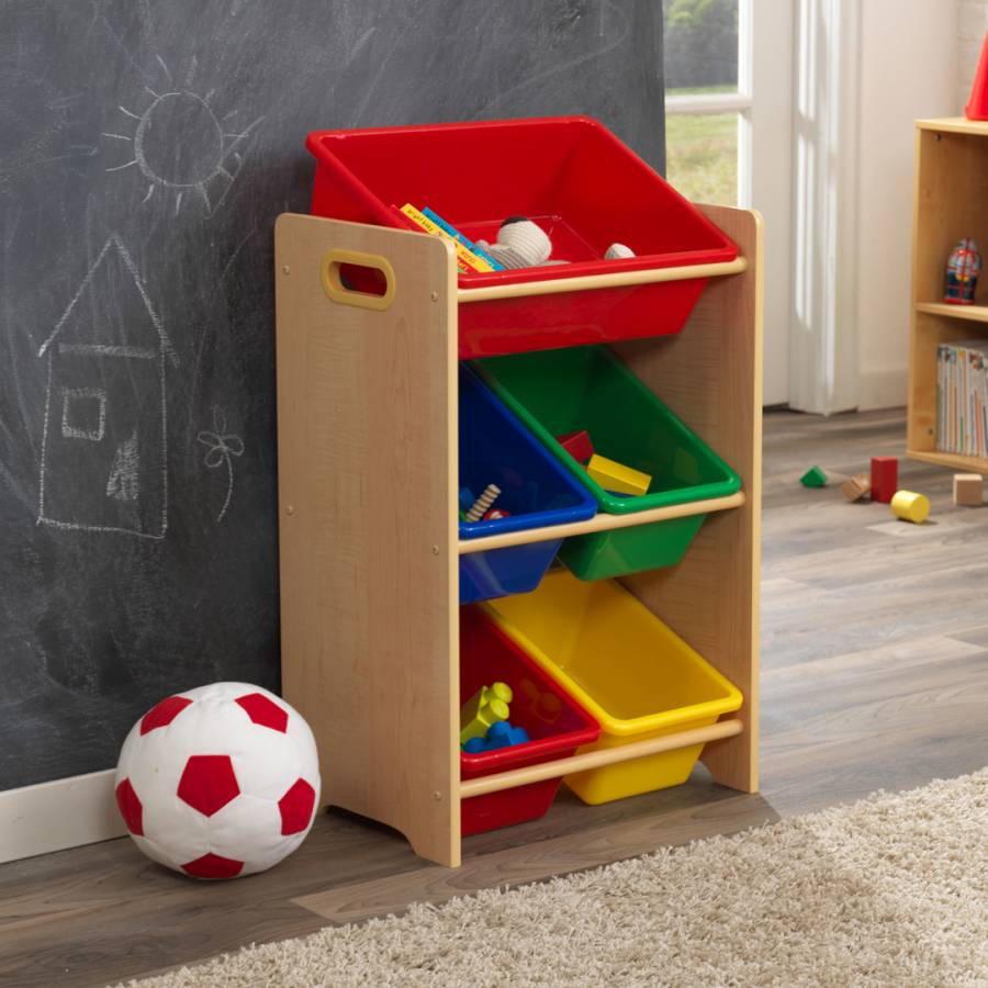 Children's Bin Storage Unit • Cabinet Ideas