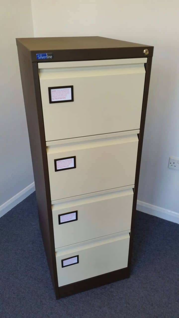 New 4 Drawer Silverline Executive Filing Cabinet for proportions 720 X 1280