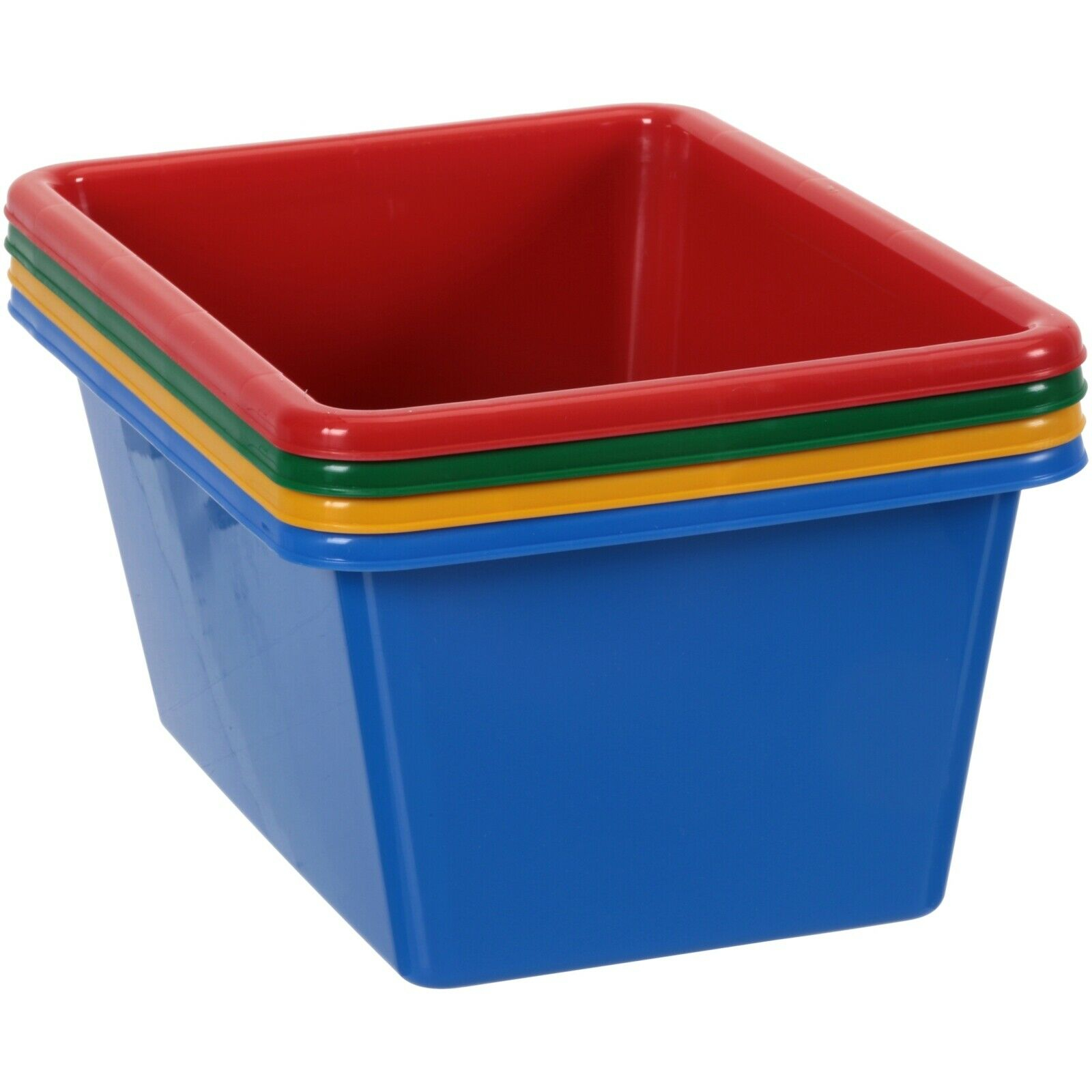 New Tot Tutors Small Bins Primary Color Toy Storage Bins 4 Ct Pack with regard to dimensions 1600 X 1600