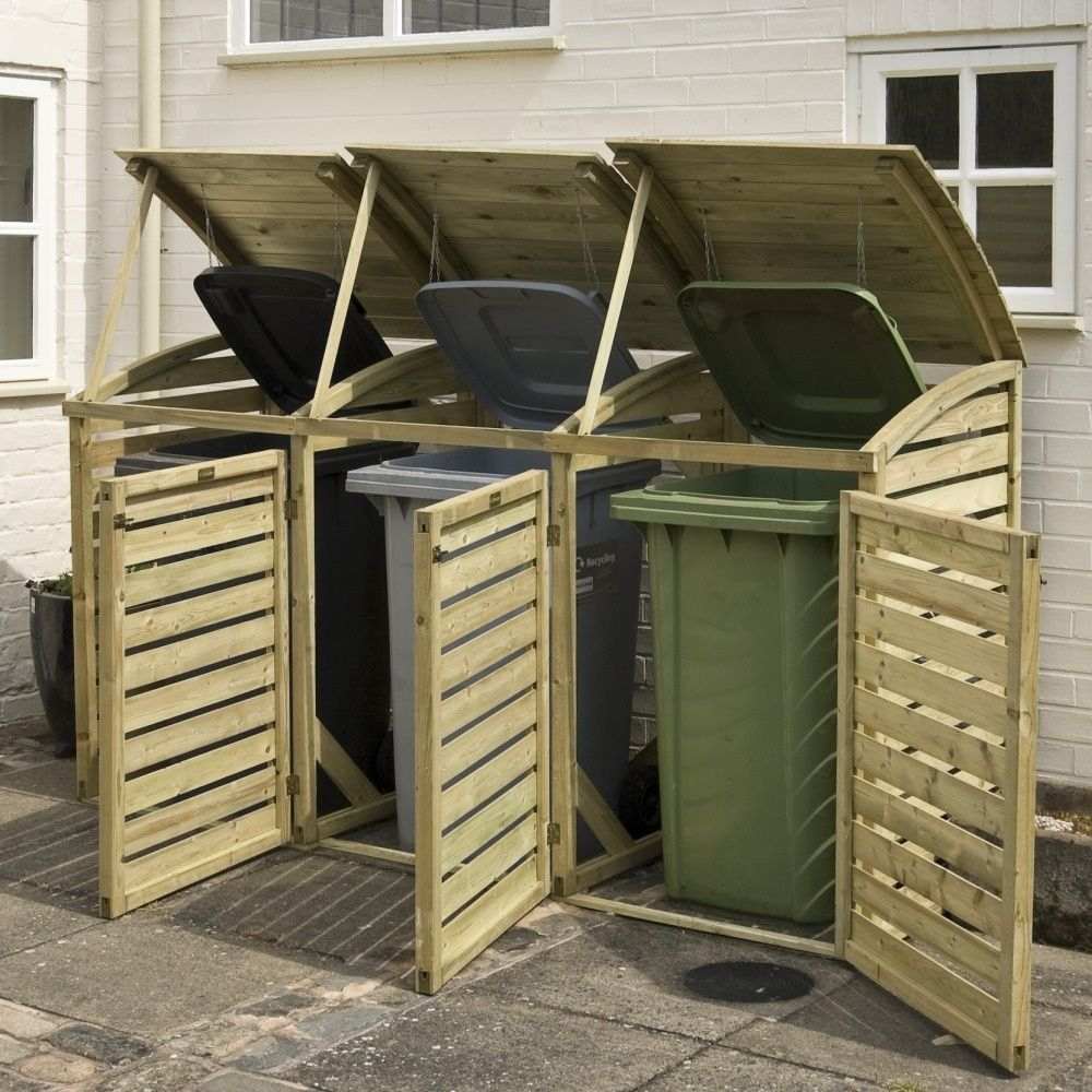 Nice Wheelie Bin Storage Cabinets Garden Escape In 2019 Bin intended for measurements 1000 X 1000