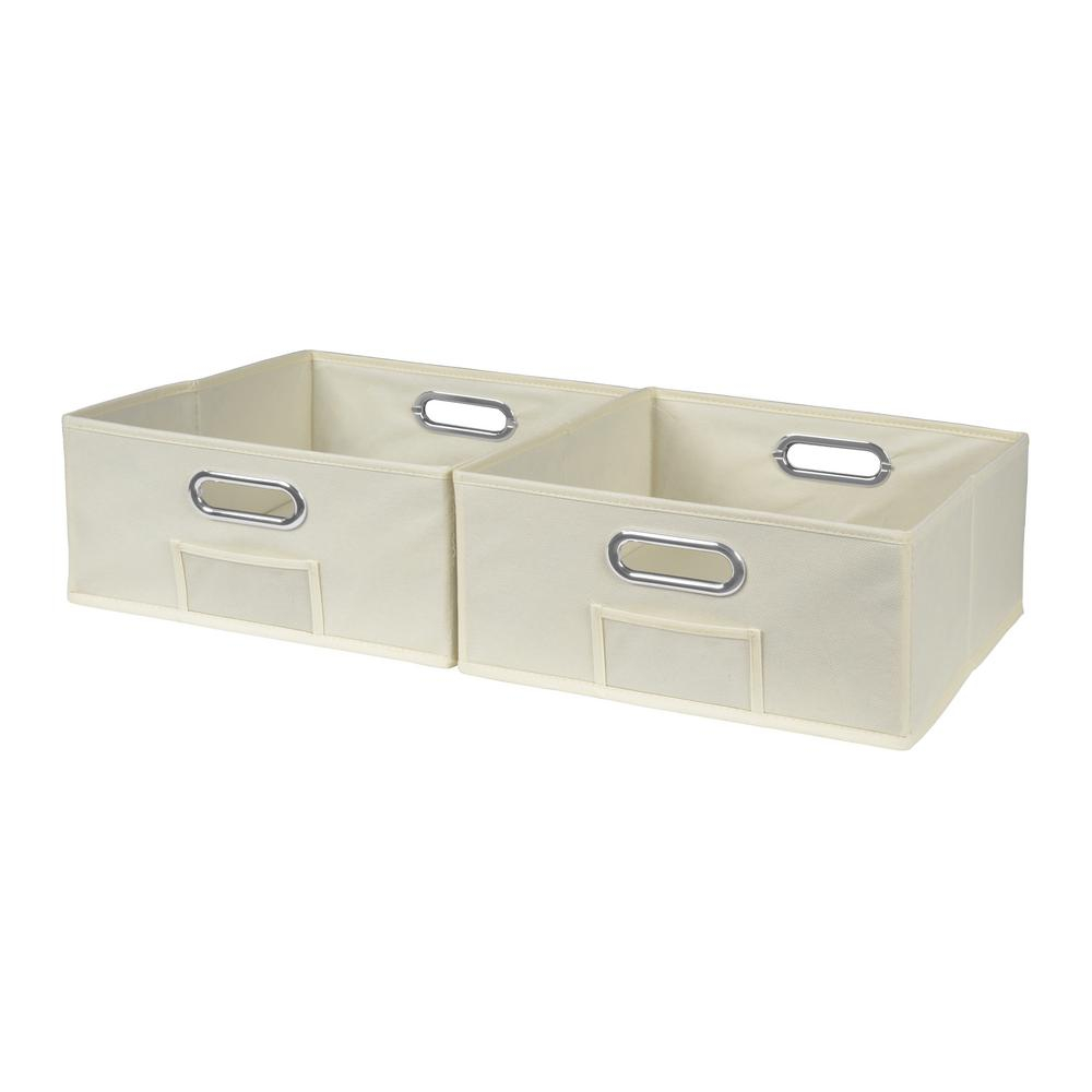 Niche Cubo 12 In X 6 In Beige Folding Fabric Bin 2 Pack in dimensions 1000 X 1000