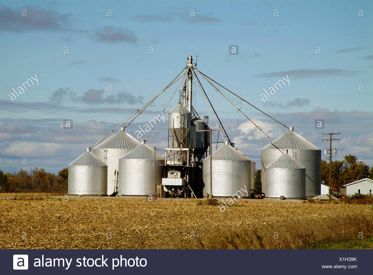 Northern Indiana Agriculture Farming With Corn Storage Gribs Or Silo inside dimensions 1300 X 960