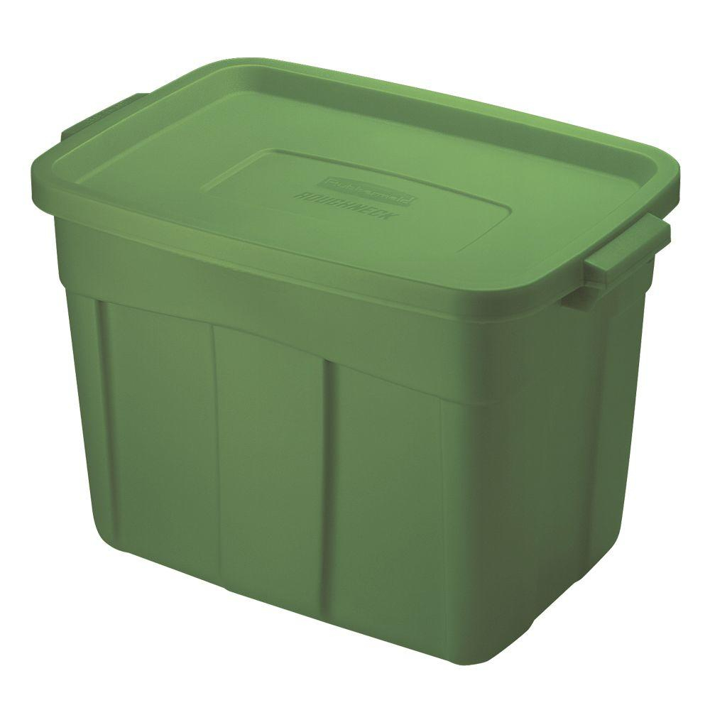 Null 18 Gal Roughneck Storage Tote In Green Michigan State In for size 1000 X 1000