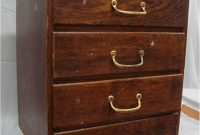 Oak 4 Drawers Small Antique File Cabinet File Cabinet Filing pertaining to size 1084 X 1200