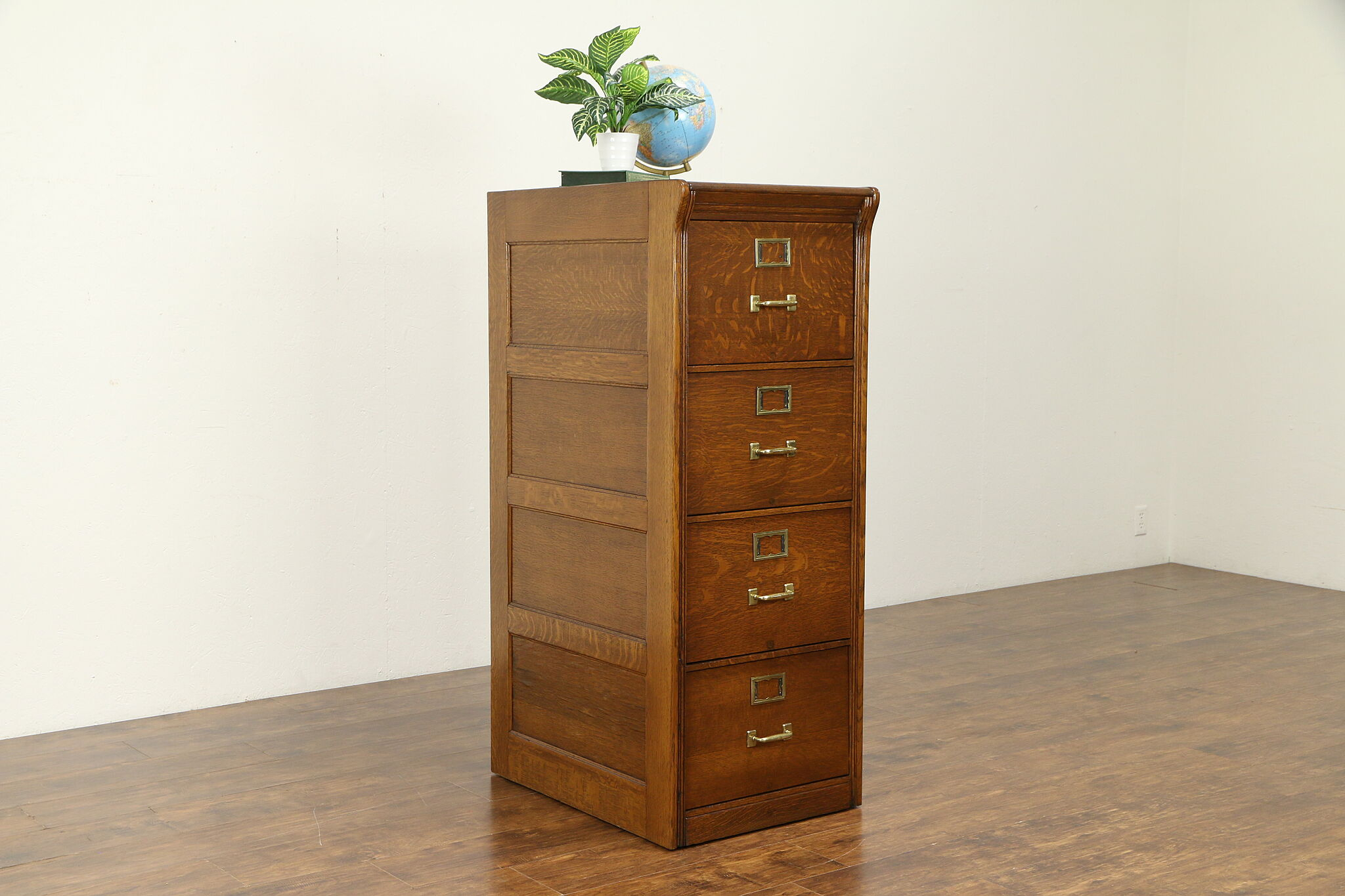 Oak Antique Oversize Legal Music Or Double Row File Cabinet 31514 for dimensions 2048 X 1365