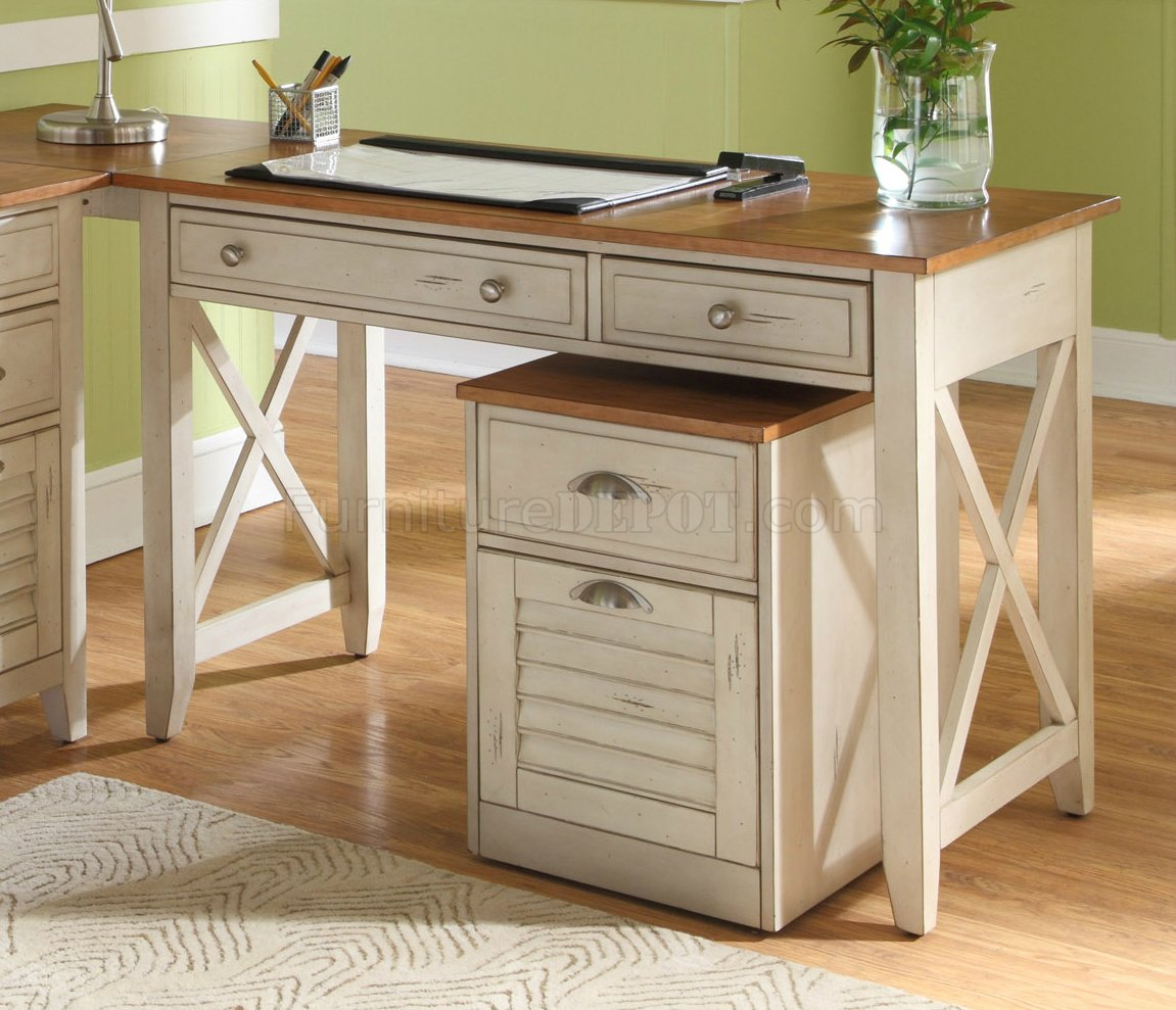 Ocean Isle Office Desk 4pc Set 303 Ho Bisque Pine Liberty in size 1151 X 989