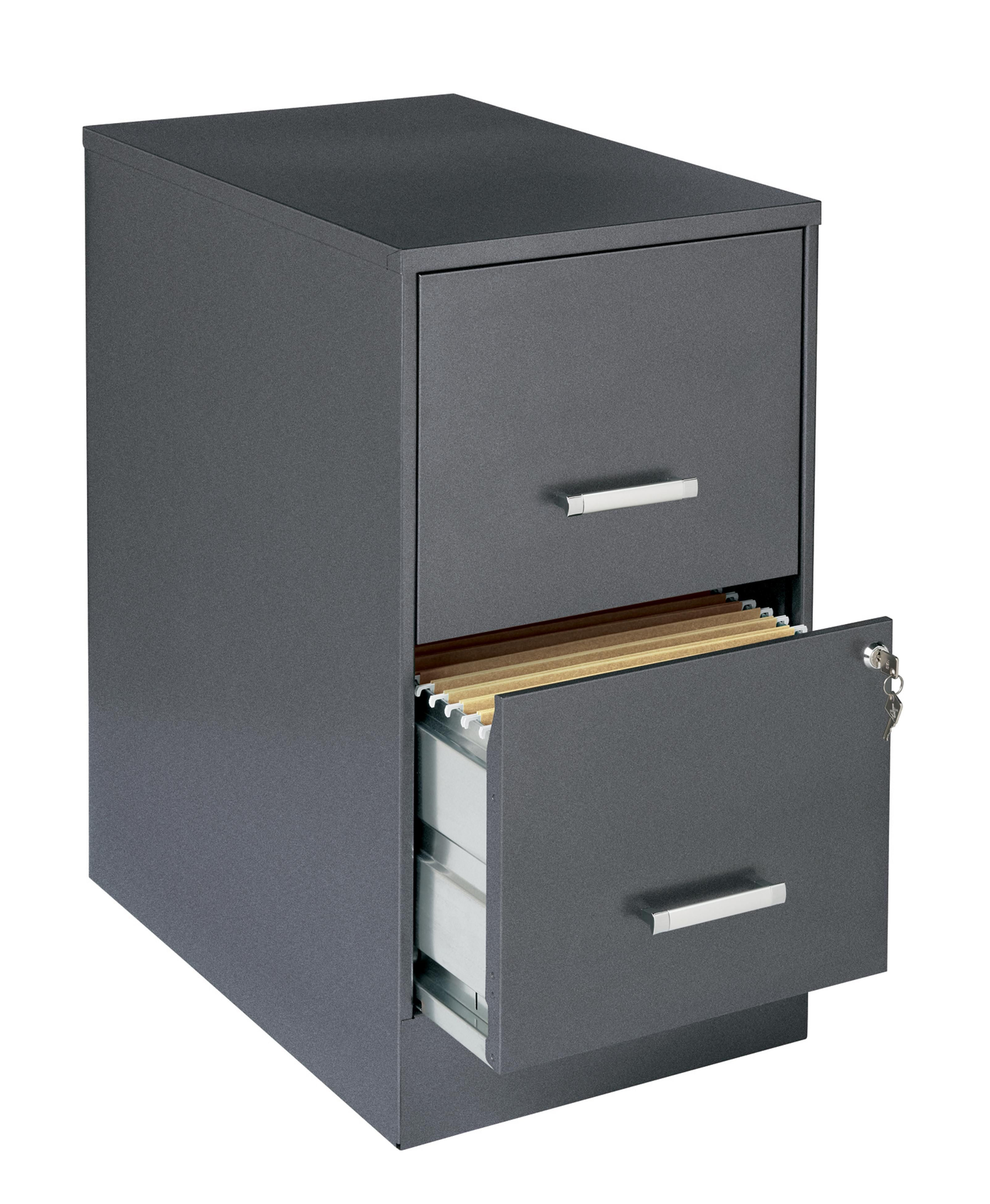 Office Designs Metallic Charcoal Colored 2 Drawer Steel File Cabinet pertaining to proportions 3206 X 3900