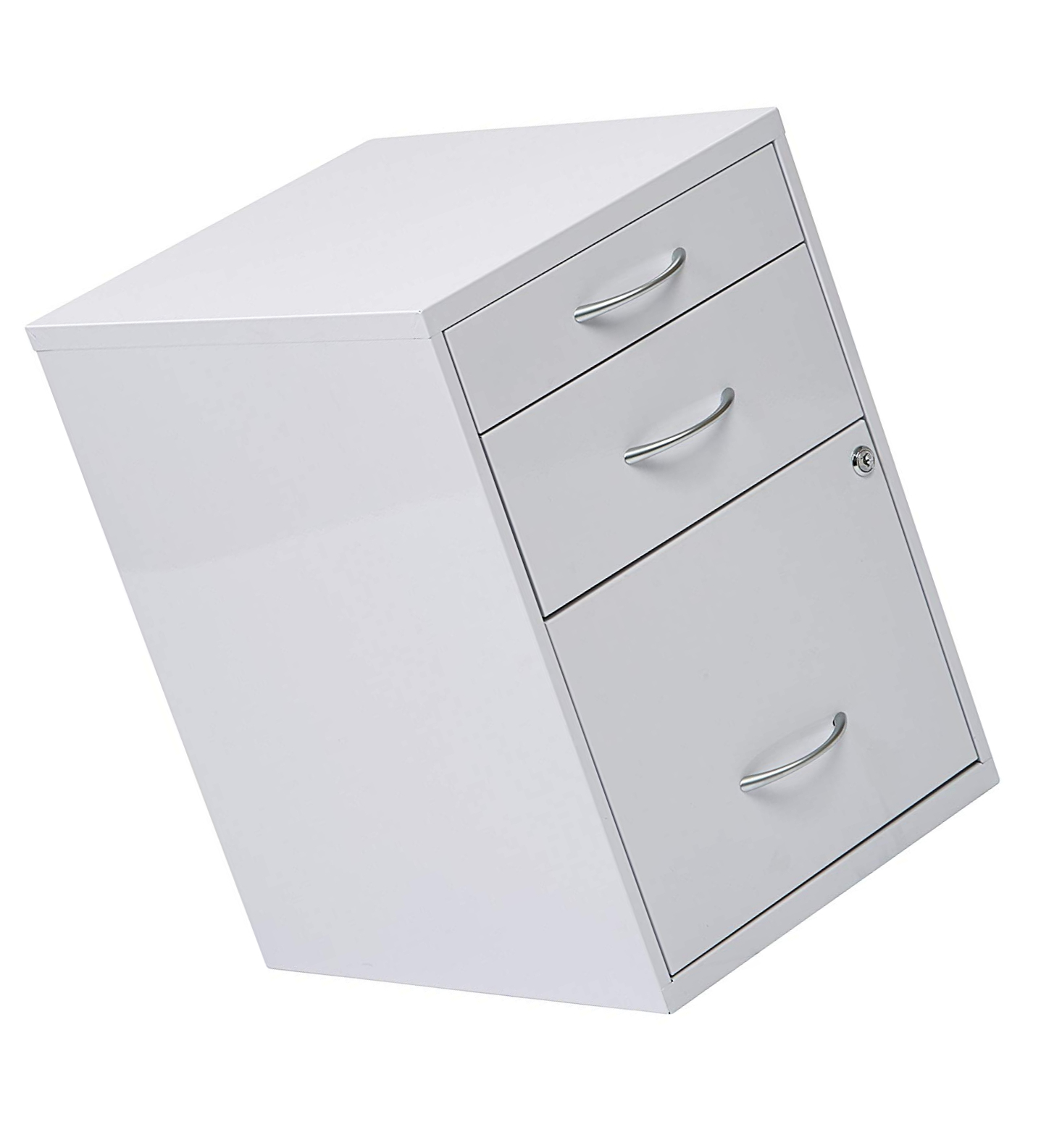 Office Star 3 Drawer Metal File Cabinet White Finish 696566097501 in measurements 1466 X 1585