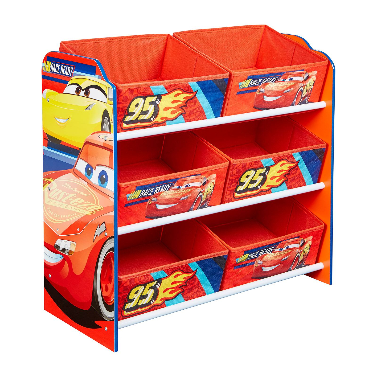 Official Disney Cars 6 Bin Storage Unit Bedroom Organiser Childrens with regard to sizing 1600 X 1600