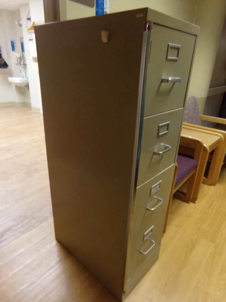 One 1 4 Drawer File Cabinet With External Lock Superior Auction regarding measurements 768 X 1024
