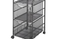 Onyx Mesh File Cart With 2 File Drawers Safco Products within dimensions 1800 X 1800