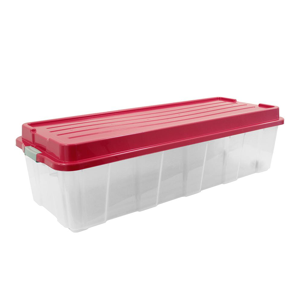 Organize It 65 Gal Holiday Tree Storage Tote In Clear Base And Red Cover throughout size 1000 X 1000
