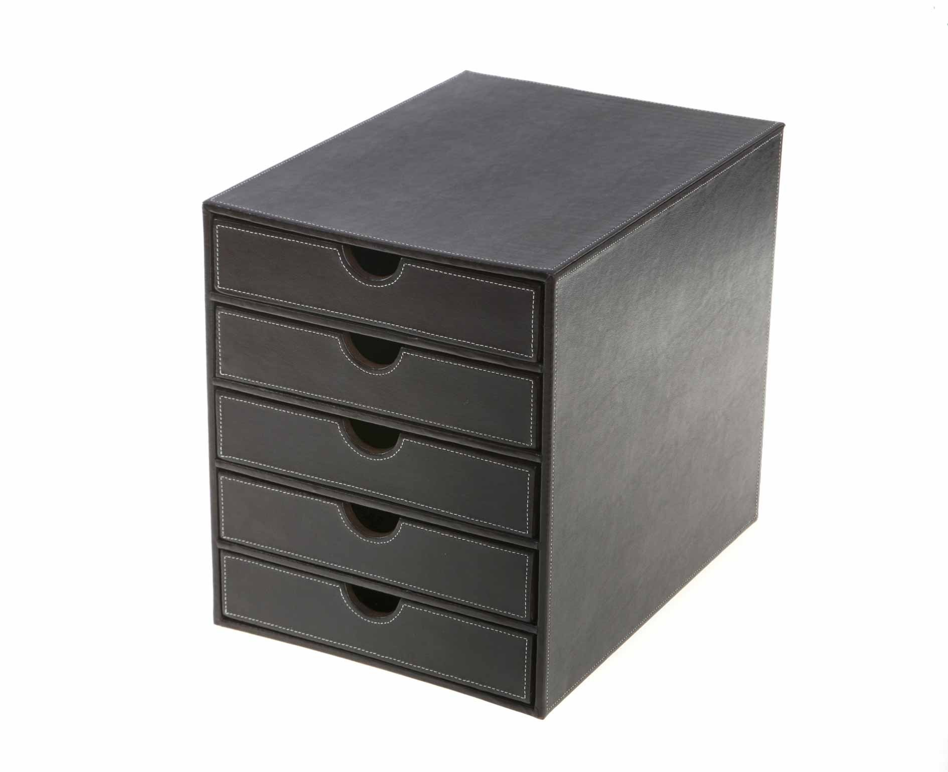 Osco Desktop Filing 5 Drawers Faux Leather Desktop Drawers Desk throughout size 1890 X 1540